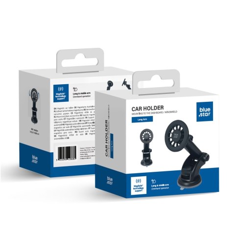 Uchwyt samochodowy do szyby BLUE STAR Long Arm (18- 23cm) kompatybilny z MagSafe czarny