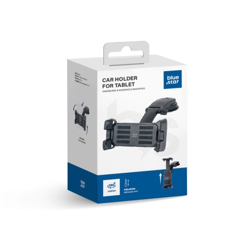 Uchwyt samochodowy do szyby BLUE STAR Max Wide z blokadą do tabletów 4,7-14" czarny