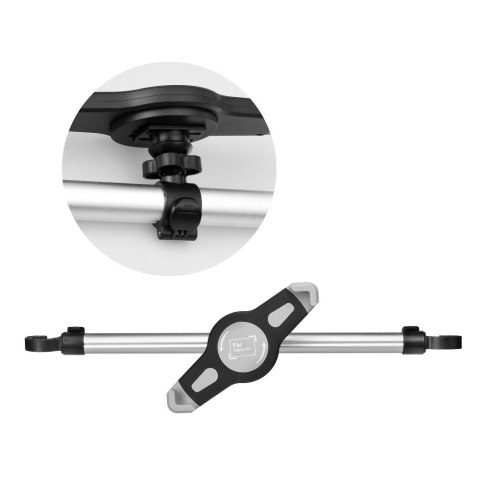 Uchwyt samochodowy na dwa zagłówki (tablet 7"-11") srebrny