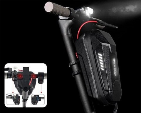 WILDMAN sakwa na kierownicę do hulajnogi wodoodporna 4L ES8X Max czarna