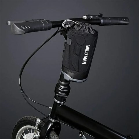 WILDMAN sakwa rowerowa na bidon na kierownicę 1L R1 czarna