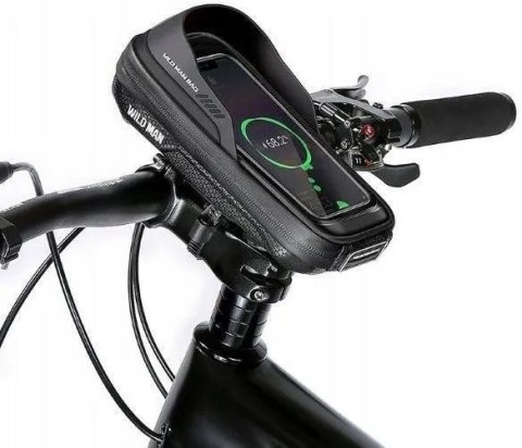 WILDMAN sakwa rowerowa na kierownicę na zamek 0,5L (4" - 7") ES16 czarna