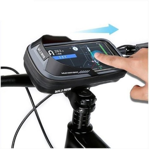 WILDMAN sakwa rowerowa na kierownicę na zamek 0,5L (4" - 7") ES16 czarna