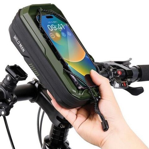 WILDMAN sakwa rowerowa na kierownicę na zamek 0,6L (4" - 7") GX330 zielona
