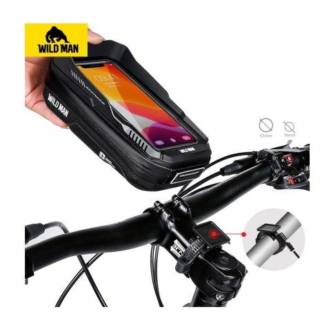 WILDMAN sakwa rowerowa na kierownicę na zamek 0,6L (4" - 7") XT3 czarna