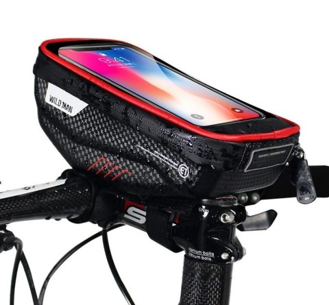 WILDMAN sakwa rowerowa na kierownicę na zamek 1L (4" - 7") E1 czarna