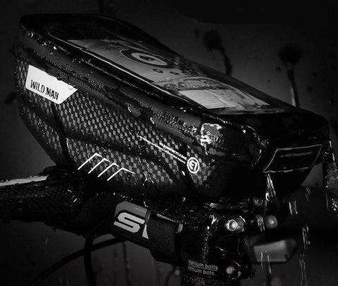 WILDMAN sakwa rowerowa na kierownicę na zamek 1L (4" - 7") E1 czarna