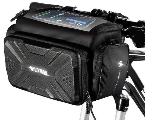 WILDMAN sakwa rowerowa na kierownicę na zamek 4L GS6 czarna