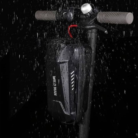 WILDMAN sakwa rowerowa na ramę na zamek 1,2L (4" - 7") ES10 czarna