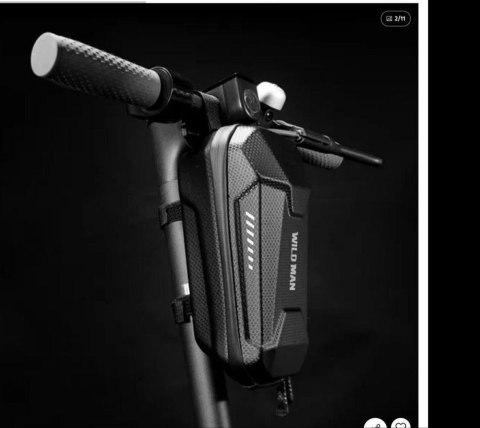 WILDMAN sakwa rowerowa na ramę na zamek 1,2L (4" - 7") ES10 czarna