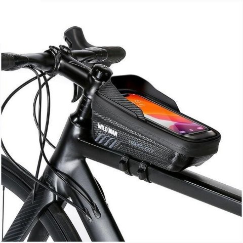 WILDMAN sakwa rowerowa na ramę na zamek 1L (4" - 7") E12X czarna