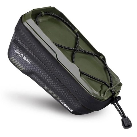 WILDMAN sakwa rowerowa na ramę na zamek 1L (4" - 7") GX220X zielona