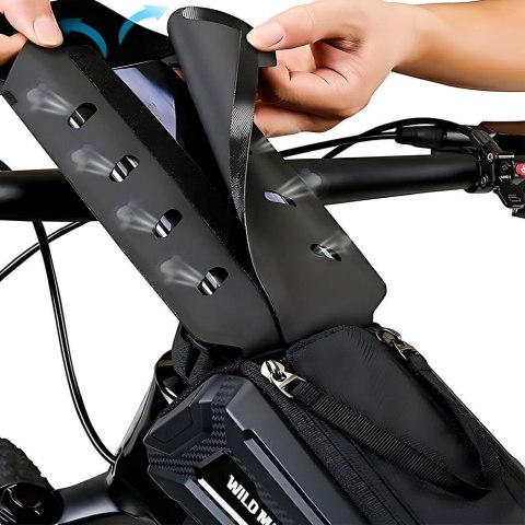 WILDMAN sakwa rowerowa na ramę na zamek 1L (4" - 7") M90 czarna