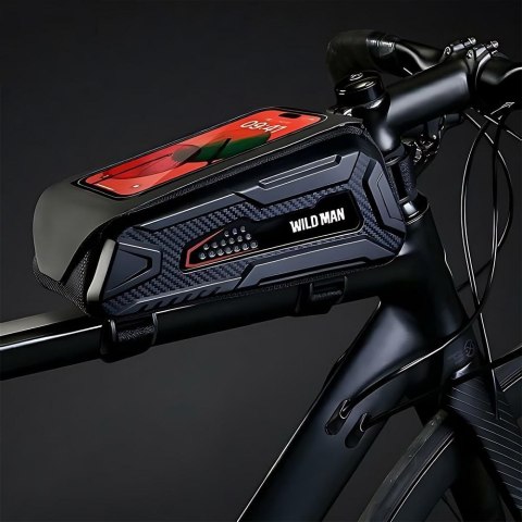 WILDMAN sakwa rowerowa na ramę na zamek 1L (4" - 7") M90 czarna