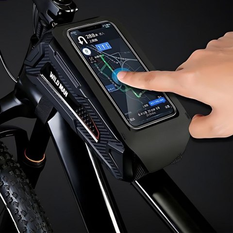 WILDMAN sakwa rowerowa na ramę na zamek 1L (4" - 7") M90 czarna