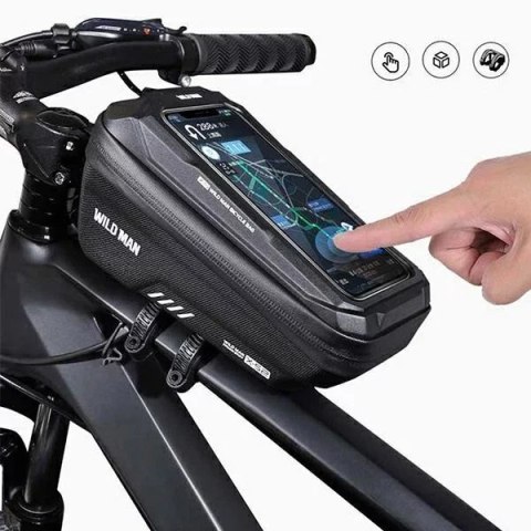 WILDMAN sakwa rowerowa na ramę na zamek 1L (4" - 7") XS2 czarna