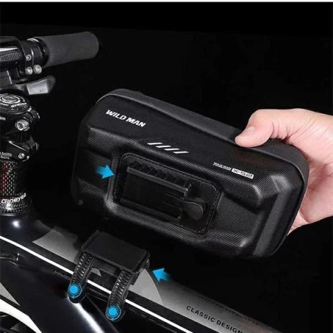 WILDMAN sakwa rowerowa na ramę na zamek 1L (4" - 7") XS2 czarna