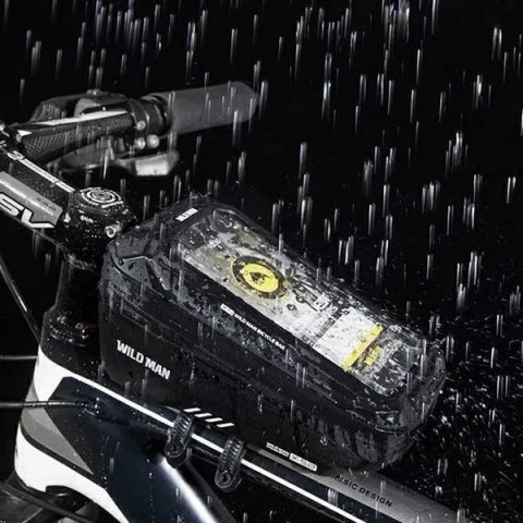 WILDMAN sakwa rowerowa na ramę na zamek 1L (4" - 7") XS2 czarna