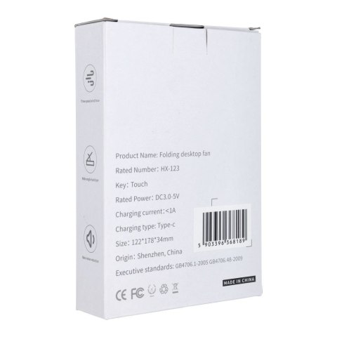 Wentylator / wiatrak biurkowy HX-123 biały