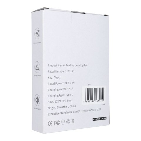 Wentylator / wiatrak biurkowy HX-123 ciemny niebieski