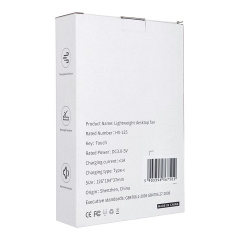 Wentylator / wiatrak biurkowy HX-125 ciemny niebieski