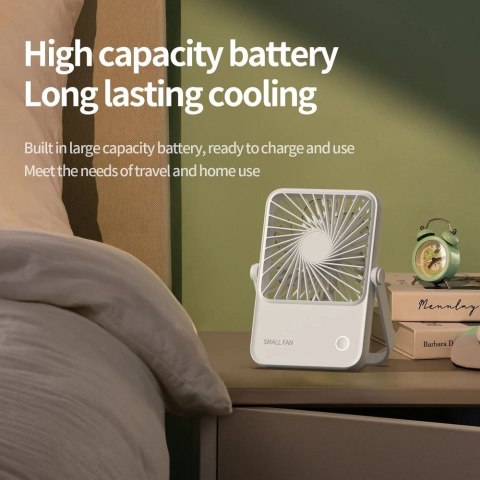 Wentylator / wiatrak biurkowy z regulowaną podstawką HX-122 beżowy