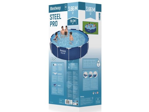 Bestway Basen stelażowy 366cm x 76cm 8w1 56681