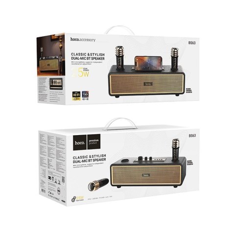 Zestaw do karaoke bluetooth 25W 6h Hoco BS63 czarny