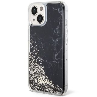 GUESS futerał do IPHONE 13 / 14 / 15 GUHCP14SLCSGSGK (Liquid Glitter Marble) czarny