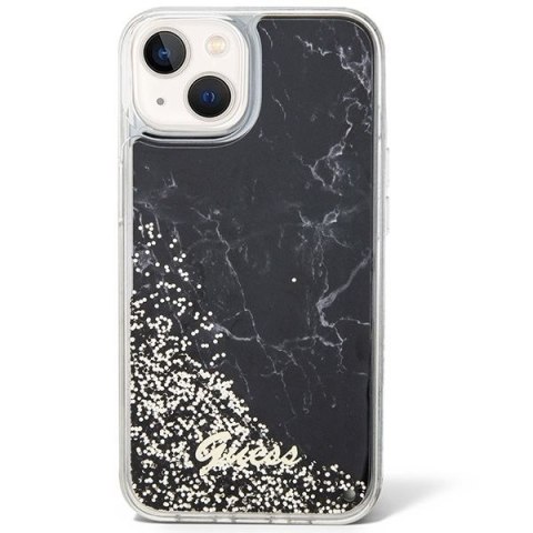 GUESS futerał do IPHONE 13 / 14 / 15 GUHCP14SLCSGSGK (Liquid Glitter Marble) czarny