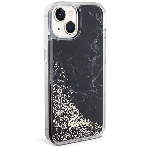 GUESS futerał do IPHONE 13 / 14 / 15 GUHCP14SLCSGSGK (Liquid Glitter Marble) czarny