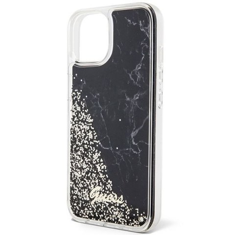 GUESS futerał do IPHONE 13 / 14 / 15 GUHCP14SLCSGSGK (Liquid Glitter Marble) czarny