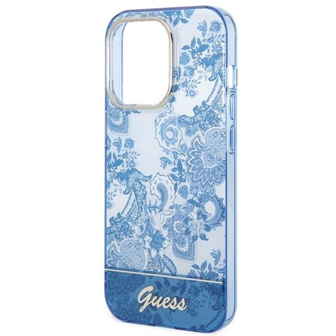 GUESS futerał do IPHONE 14 Pro GUHCP14LHGPLHB (IML Electro Cam TDJ) niebieski