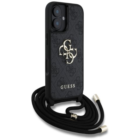 GUESS futerał do IPHONE 16 GUHCP16SP4GMGCRK (CBDY PU 4G Big Logo W/Cord Strap) czarny