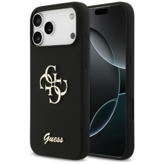 GUESS futerał do IPHONE 17 Pro Max GUHCP17XSC4GSMK (Silicone W/ Big 4G Script) czarny