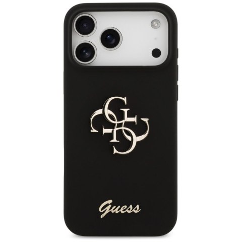 GUESS futerał do IPHONE 17 Pro Max GUHCP17XSC4GSMK (Silicone W/ Big 4G Script) czarny