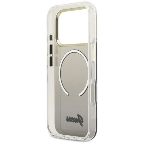 GUESS futerał do IPHONE 17 Pro kompatybilny z MagSafe GUHMP17L5HTGMCSK (IML Gradient Script Metal) czarny