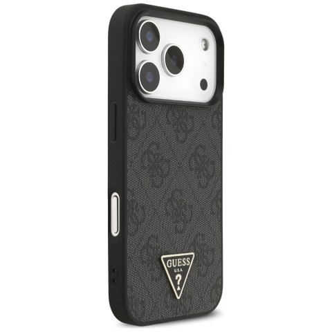 GUESS futerał do IPHONE 17 Pro kompatybilny z MagSafe GUHMP17LP4TSDPPSK (4G PU W/ Strap Triangle Logo) czarny