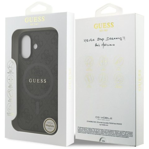 GUESS futerał do IPHONE 17 kompatybilny z MagSafe GUHMP17SG4GFRK (PU 4G Ring Classic Logo) czarny
