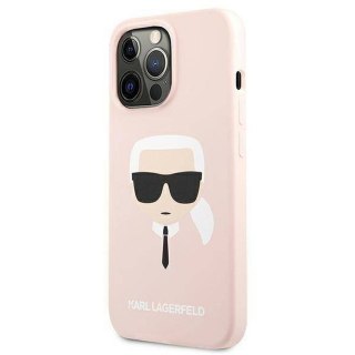 KARL LAGERFELD futerał do IPHONE 13 Pro KLHCP13LSLKHLP (Silicone K. Head) rózowy