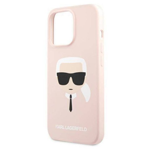 KARL LAGERFELD futerał do IPHONE 13 Pro KLHCP13LSLKHLP (Silicone K. Head) rózowy