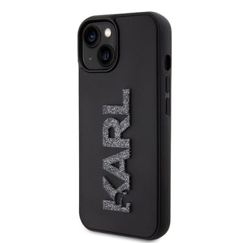 KARL LAGERFELD futerał do IPHONE 15 KLHCP15S3DMBKCK (3D Logo Glitter) czarny