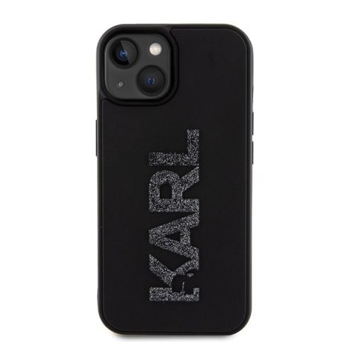 KARL LAGERFELD futerał do IPHONE 15 KLHCP15S3DMBKCK (3D Logo Glitter) czarny