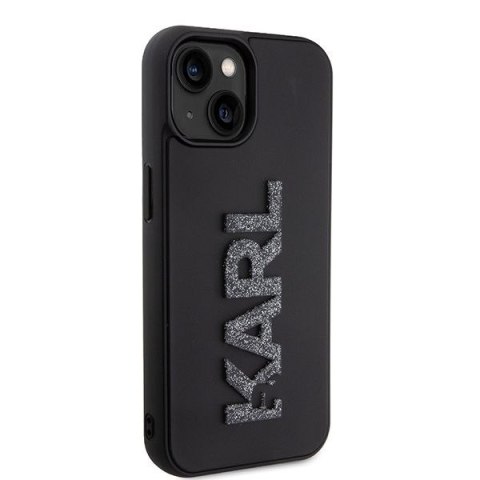 KARL LAGERFELD futerał do IPHONE 15 KLHCP15S3DMBKCK (3D Logo Glitter) czarny