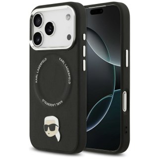 KARL LAGERFELD futerał do IPHONE 17 Pro kompatybilny z MagSafe KLHMP17LPSMLRKLK (PU Karl Pin) czarny
