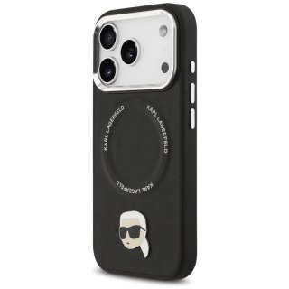 KARL LAGERFELD futerał do IPHONE 17 Pro kompatybilny z MagSafe KLHMP17LPSMLRKLK (PU Karl Pin) czarny