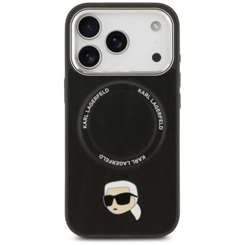 KARL LAGERFELD futerał do IPHONE 17 Pro kompatybilny z MagSafe KLHMP17LPSMLRKLK (PU Karl Pin) czarny