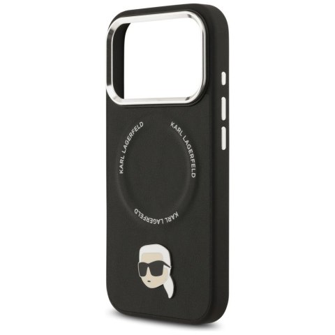 KARL LAGERFELD futerał do IPHONE 17 Pro kompatybilny z MagSafe KLHMP17LPSMLRKLK (PU Karl Pin) czarny