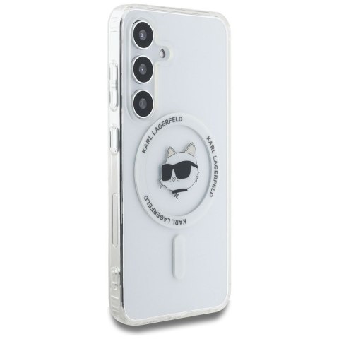 KARL LAGERFELD futerał do SAMSUNG S25 KLHMS25SHLSCHH (Magnetic IML Metal Choupette Head) biały