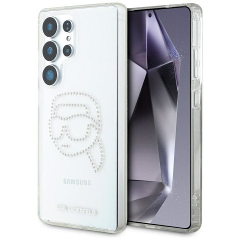 KARL LAGERFELD futerał do SAMSUNG S25 Ultra KLHCS25LHKHDCELT (IML Rhinestones K Head) transparentny